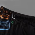 2pcs Kid Boy Game Console Print Short-sleeve Tee and Elasticized Shorts Set Black image 4