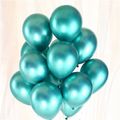 10 globos metálicos cromados para cumpleaños, bodas, decoración de temporada de graduación. Verde image 1