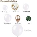 Gold White Balloons 25Pcs White Metallic Chrome Gold Latex Balloons Garland DIY Balloon Arch for Wedding Birthday Baby Shower Party Decorations Multi-color