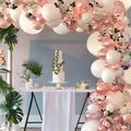 Rose Gold Confetti Latex Balloons 111 Pack Birthday Balloons with 33 Feet Rose Gold Ribbon for Party Wedding Bridal Shower Decorations Multi-color image 2