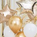 12-pack Party Balloons Decoration Set, Silver & White & Five-pointed Star for Bridal & Baby Shower, Wedding, Birthday, Graduation, Anniversary Party Multi-color