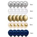 25-pack Starry Sky Sequins Balloon Latex Balloons, Metallic Chrome Party Balloon Set for Wedding Birthday Baby Shower Decorations Gold