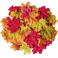 50-pack Thanksgiving Fall Artificial Multicolor Maple Leaves Autumn Leaf Wedding Party Table Decor Multi-color