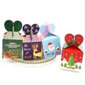 10-pack Christmas Apple Boxes Xmas Eve Gift Pack Gift Bags Candy Box Multi-color