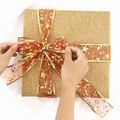 2 Meters/Roll Bronzing Ribbon Stars Print Christmas Tree Decoration Christmas Gift Wrapping Ribbon Party Arrangement Red image 5