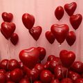 10-pack Heart Ruby Red Latex Balloon for Valentine Wedding Birthday Anniversary Party Decoration Red