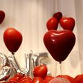 10-pack Heart Ruby Red Latex Balloon for Valentine Wedding Birthday Anniversary Party Decoration Red