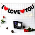 Red Heart I Love You Banner for Wedding Proposal Valentine's Day Anniversary Wedding Engagement Home Indoor Party Decor Ornament Color-A