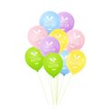 Pacote de 10 balões de látex coelho coelhinho da páscoa de cor pura balões de letras da páscoa feliz artigos de decoração de festa de páscoa Rosa image 3