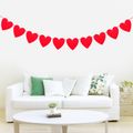 Red Heart Banner for Wedding Proposal Valentine's Day Anniversary Wedding Engagement Home Indoor Party Decor Ornament Red