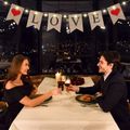 Love and Red Heart Burlap Banner with Warm White Copper Wire Lights Wedding Proposal Engagement Valentine's Day Party Decor Supplies Color-A image 4