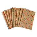 2-pack Happy Birthday Wrapping Paper Thick Kraft Brown Gift Wrapping Paper Flower Snack Wrapping Paper Beige image 3