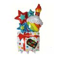 Birthday Cake Candle Gift Box Balloon Aluminum Foil Balloon for Birthday Party Mother's Day Party Decoration Color-A