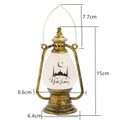 Muslim Islam EID Mubarak LED Wind Light Decoration Ramadan Lantern Lamp Electronic Candle Ornament Color-A