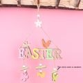 Hello Spring Easter Letter Wooden Hanging Pendant Ornaments Easter Home Party Supplies Home Decor Color-A