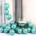 10 globos metálicos cromados para cumpleaños, bodas, decoración de temporada de graduación. Verde image 2