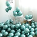 10 globos metálicos cromados para cumpleaños, bodas, decoración de temporada de graduación. Verde image 4