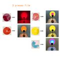 10 Colors Sunset Lamp Rainbow Projection Night Light with 5 Pieces Film for Photography Party Home Bedroom Red