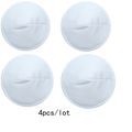 4-pack Reusable Washable Bamboo Fiber Nursing Breast Pads Absorbent Breathable Nipplecovers Breastfeeding Nipple Pad for Maternity Creamy White
