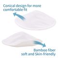 4-pack Reusable Washable Bamboo Fiber Nursing Breast Pads Absorbent Breathable Nipplecovers Breastfeeding Nipple Pad for Maternity Creamy White