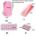 Silicone Ice Cube Trays Ice Cube Mold with Lids Reusable for Freezer Refrigerator Pink image 1