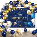 53er-Pack Party-Latexballons Dekorationsset für die Dekoration von Geburtstagsfeiern gold