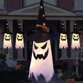 chapéu de bruxa fantasma iluminado e brilhante de halloween luzes de corda led decorações de halloween Amarelo