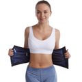 Women Waist Trainer Corset Cincher Body Shaper Girdle Trimmer Workout Fitness Shaper with Sauna Suit Effect Blue image 2