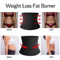 Waist Trainer Belt Cincher Women Weight Loss Stomach Trainer Sweat Waist Trimmer Workout Fitness Shaper with Sauna Suit Effect Black image 4