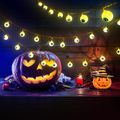 Luzes de corda de globo ocular de halloween luzes de globo ocular multicoloridas para decoração de atmosfera de halloween interior ao ar livre Amarelo