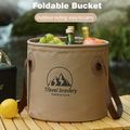 Foldable Water Bucket with Handle Portable Collapsible Fishing Bucket Wash Basin for Outdoor Camping Hiking Fishing Travelling Coffee