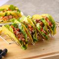 Supporto Per Tacos Alzata Con Vassoio Per Taco In Acciaio Inossidabile A Forma Di Onda Utensili Da Cucina Da Cucina Argento