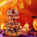 Alzata per cupcake di halloween a 3 livelli supporto per cupcake in cartone vassoio per torre da dessert Colore-A image 3