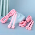 Adult Speed Jump Rope 2.7M PVC Skipping Training Rope Non-slip Handle for Fitness Weight Loss Sports Pink image 2