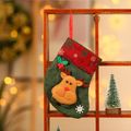 Christmas Socks Hanging Pendant Christmas Tree Fireplace Ornaments Sack Xmas Gift Small Candy Bag Color-A image 1