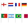 20Pcs Soccer Football Sporting Events Mini Flags Hand Held Small Flags on Stick Football Soccer Party Sports Clubs Supplies Multi-color image 2