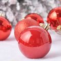 24 palline di natale ornamenti decorazione albero di natale palla appesa decorazioni per feste di natale Rosso image 5
