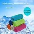 Cooling Towel Breathable Chilly Towel Ice Towel with Storage Mesh Bag for Sports Yoga Running Gym, Workout Fitness Camping (30*90cm/11.81*35.43inch) Green image 2