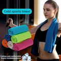 Toalha de resfriamento toalha de gelo respirável com bolsa de malha de armazenamento para academia de corrida de ioga esportiva, acampamento de fitness de treino (30*90 cm/11,81*35,43 polegadas) Verde image 5
