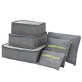 6Pcs Packing Cubes Set Travel Luggage Packing Organizers for Travel Accessories Grey image 2