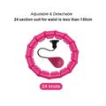 Smart Weighted Fit Hoop with 24 Detachable Knots 2 in 1 Abdomen Fitness Massage Hula Circle for Adults Weight Loss Pink image 1