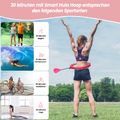 Smart Weighted Fit Hoop with 24 Detachable Knots 2 in 1 Abdomen Fitness Massage Hula Circle for Adults Weight Loss Pink image 5