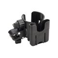 2-in-1 Stroller Cup Holder with Phone Organizer Holder Universal Baby Cart Stroller Cup Holder Black
