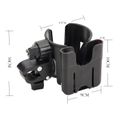 2-in-1 Stroller Cup Holder with Phone Organizer Holder Universal Baby Cart Stroller Cup Holder Black image 3
