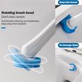 Disposable Toilet Brush with 8 Brush Heads Refill Heads Toilet Cleaning Tools White image 5