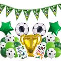 26Pcs Soccer Party Balloons Supplies Set Championship Trophy Balloon & Soccer Balloons Theme Party Decorations Multi-color image 3