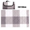 Picnic Blanket Thick Waterproof Foldable Picnic Pad for Camping Hiking Park Garden Travel Outdoor 78.74*78.74inch Grey image 1