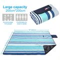 Picnic Blanket Large Capacity Waterproof Foldable Thick Picnic Pad for Camping Hiking Park Garden Travel Outdoor Blue image 1