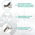 4-pack Bed Sheet Holder Straps Adjustable Crisscross Sheet Stays Keepers Bedsheet Holders Fasteners White image 3