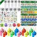 40Pcs Sporting Events Soccer Football Party Supplies Set Soccer Clap Circle Bracelet Football Theme Party Decorations Multi-color image 2